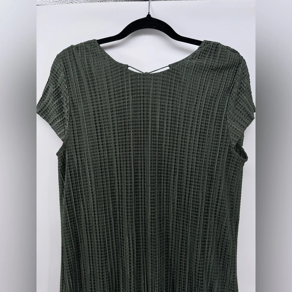 Sabina Musayev Anthropologie Textured Renaissance Green Maxi Dress Tie Closure - Picture 3 of 9